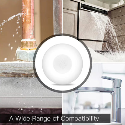 Smart Zigbee Flood Sensor, Water Leak and Overflow Detector for Tuya App, Home Security Alarm System with Remote Control