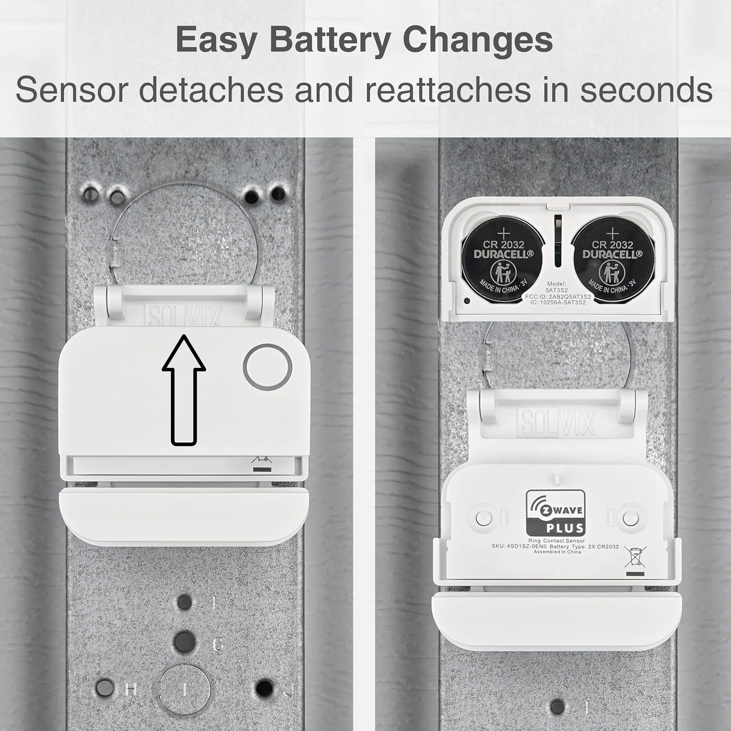 Garage Door Bracket for Ring Alarm Contact Sensors (2Nd Gen) - Sensor Not Included - Easy Installation Garage Door Security Accessory (2 Pack)
