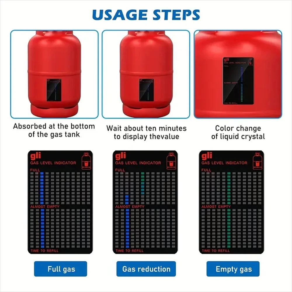 Gas Indicator Level Practical Propane Butane LPG Fuel Gas Tank Level Indicator for Home Kitchen Outdoor Use