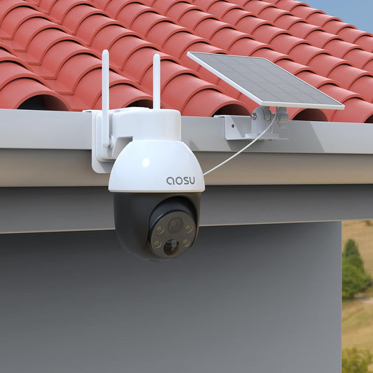Gutter Mount Kits Compatible with AOSU Solar Security Cameras Wireless Outdoor(Solarcam D1 Se/Lite/Max) and Aosu Solar Panel(White)