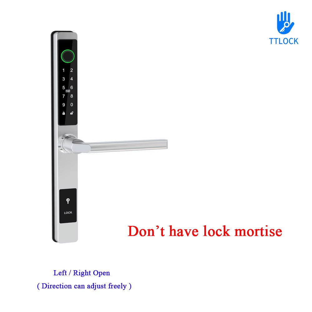 Waterproof Smart Lock – Fingerprint, Password & Card Access for Sliding Doors