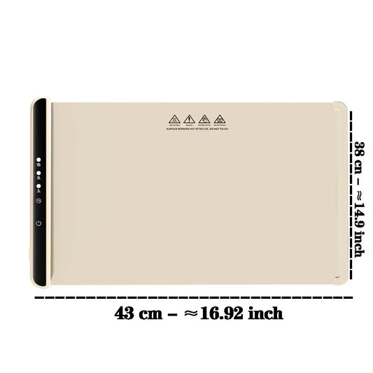 Foldable Food Warmer Electric Warming Tray Food Warming Mat Electric Warming Pad for Food Portable Silicone Foods Warmer Plate