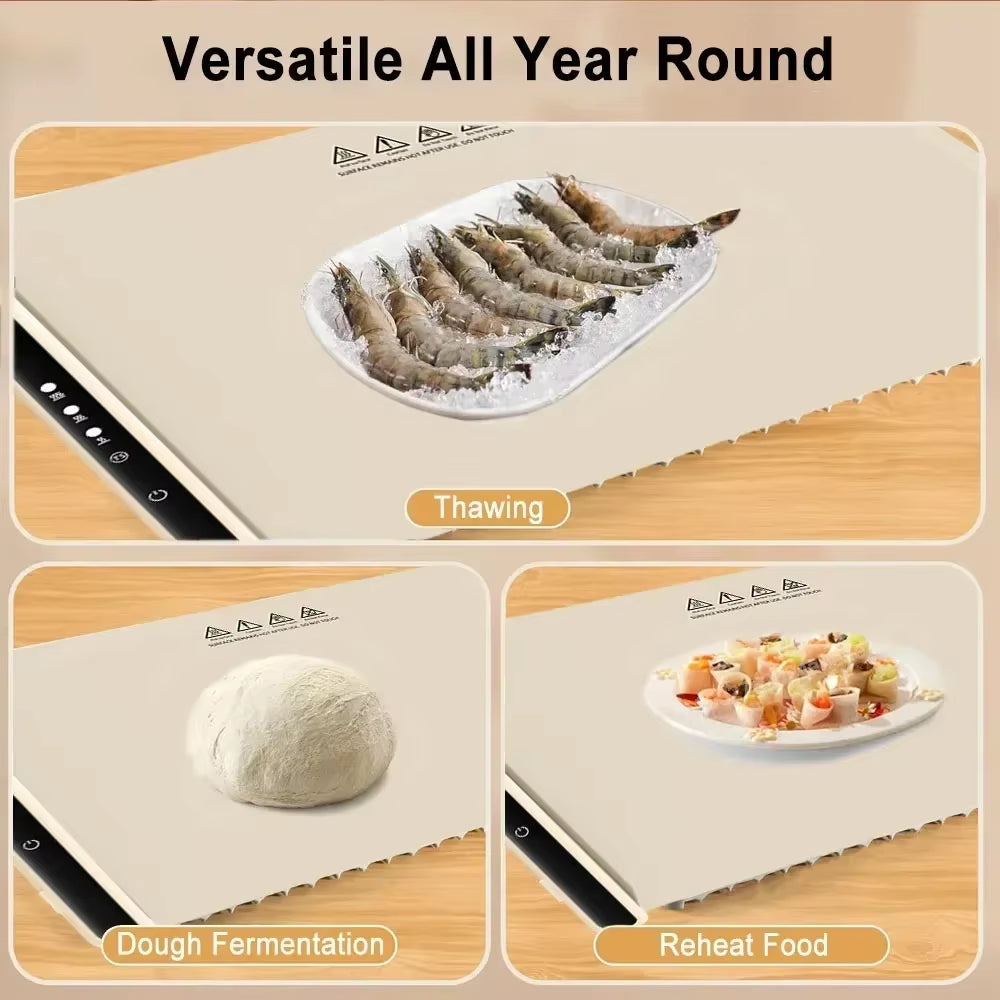 Foldable Food Warmer Electric Warming Tray Food Warming Mat Electric Warming Pad for Food Portable Silicone Foods Warmer Plate