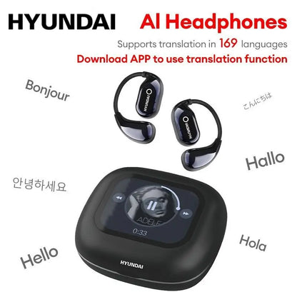 Experience the Future of Sound with Hyundai HY-Q18 Pro Bluetooth Wireless Earbuds - Touch Display, Translation Support, and Superior Noise Cancellation for Music & Calls