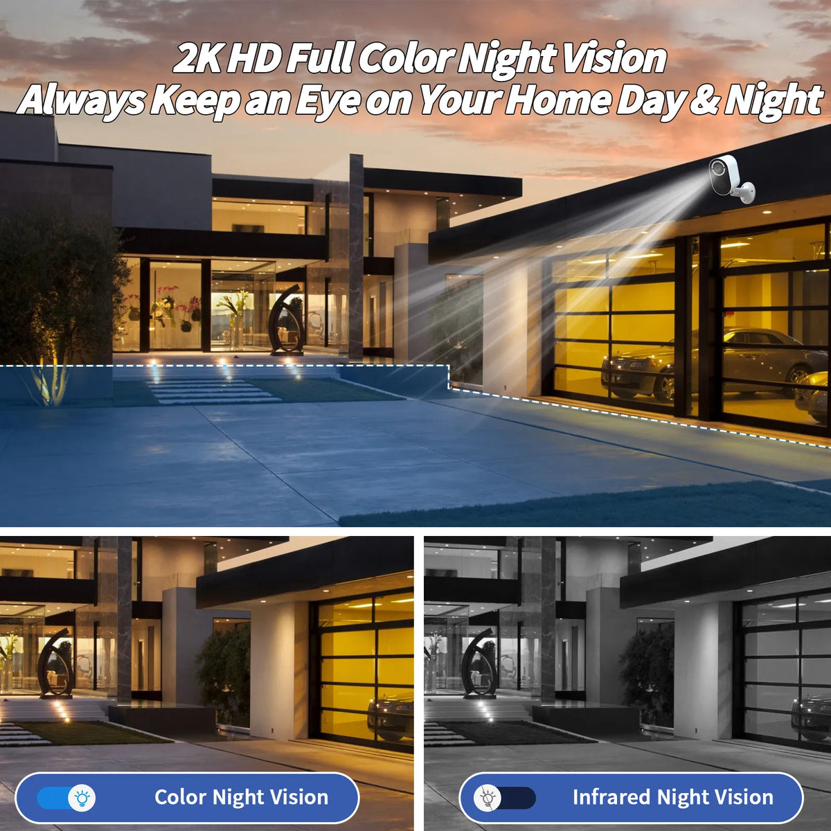 Solar Battery Security Camera Wireless Wifi for Outdoor