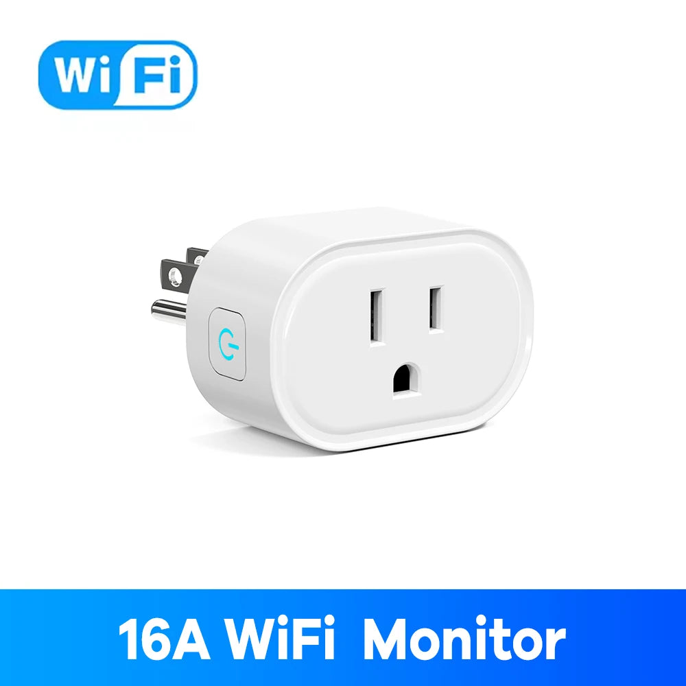Tuya Smart Plug US Standard 10A/16A Wifi Outlet Works with Alexa Google Assistant APP Remote Control Timer Group Control for US