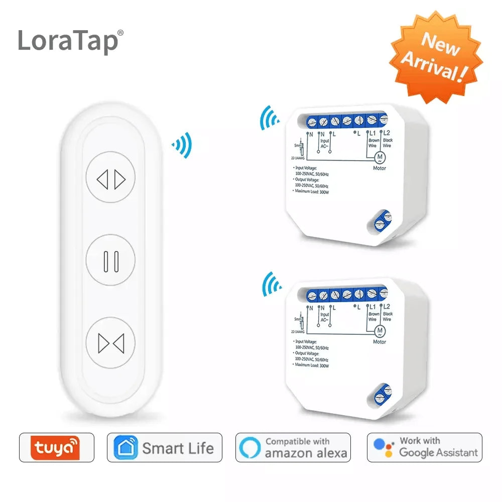 Tuya Smart Life Wifi Blind Curtain Switch with Remote for Electric Roller Shutter Sunscreen Google Home Alexa Smart Home