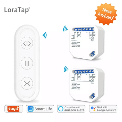 Tuya Smart Life Wifi Blind Curtain Switch with Remote for Electric Roller Shutter Sunscreen Google Home Alexa Smart Home
