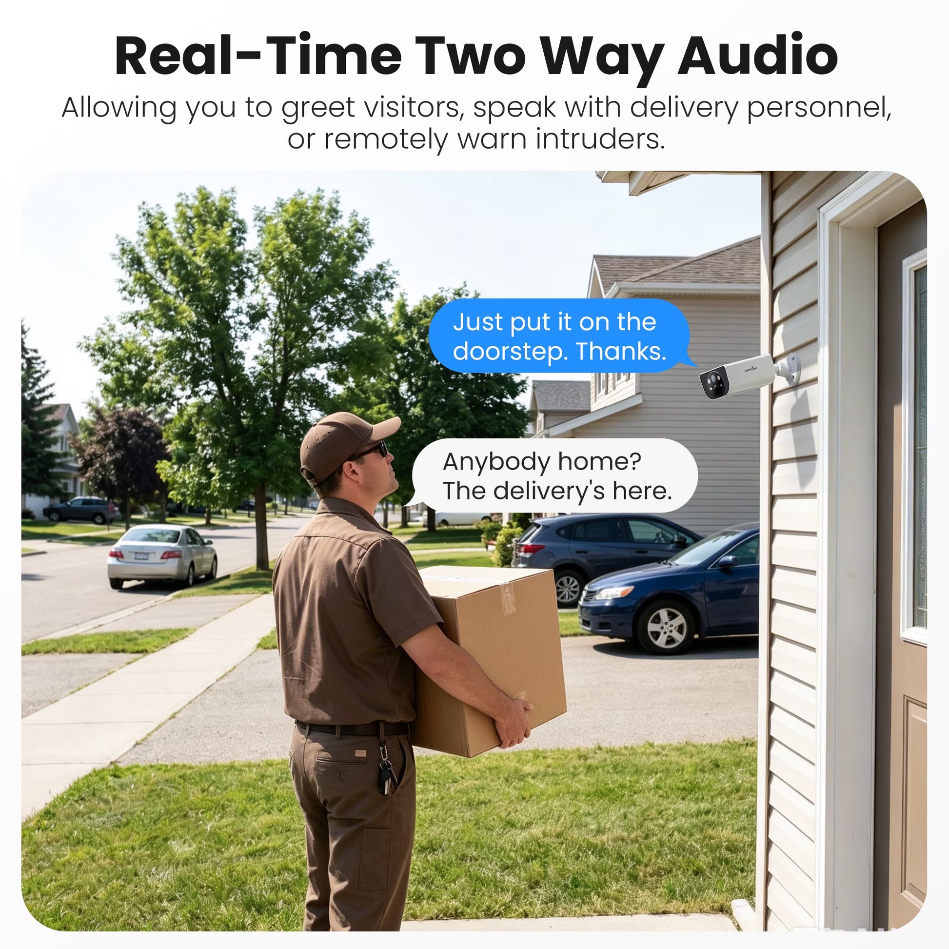 2K Security Camera Outdoor, IP65 Solar Camera Outdoor Wireless, Wireless Cameras for Home Security with Color Night Vision, Two-Way Audio, PIR Alert, 2.4G Wifi Only