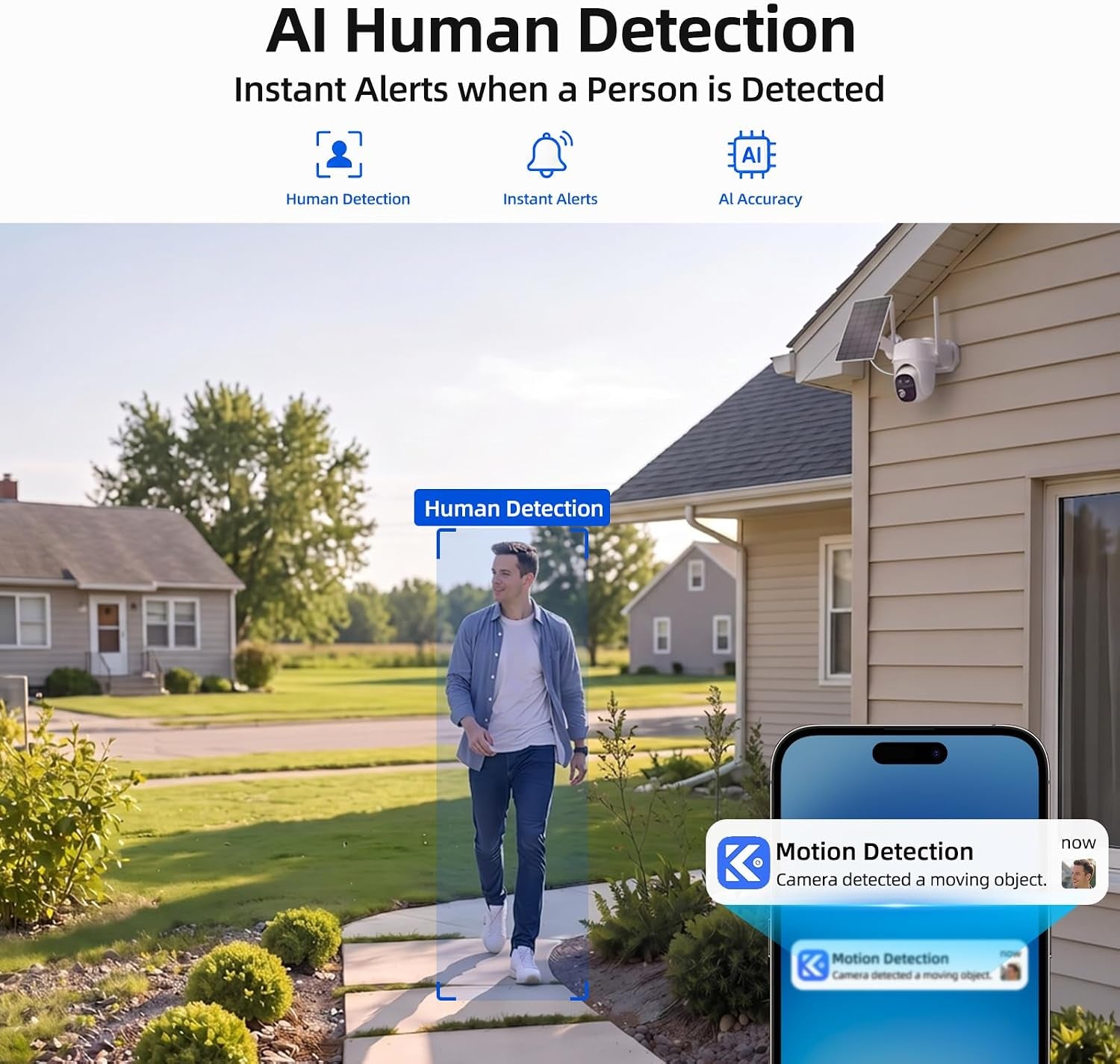 Security Cameras Wireless Outdoor, No Subscription 4-Cam System with Hub