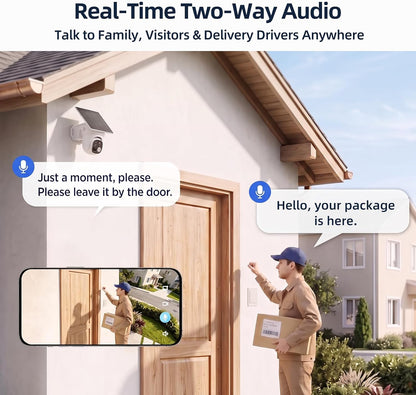Security Cameras Wireless Outdoor, No Subscription 4-Cam System with Hub