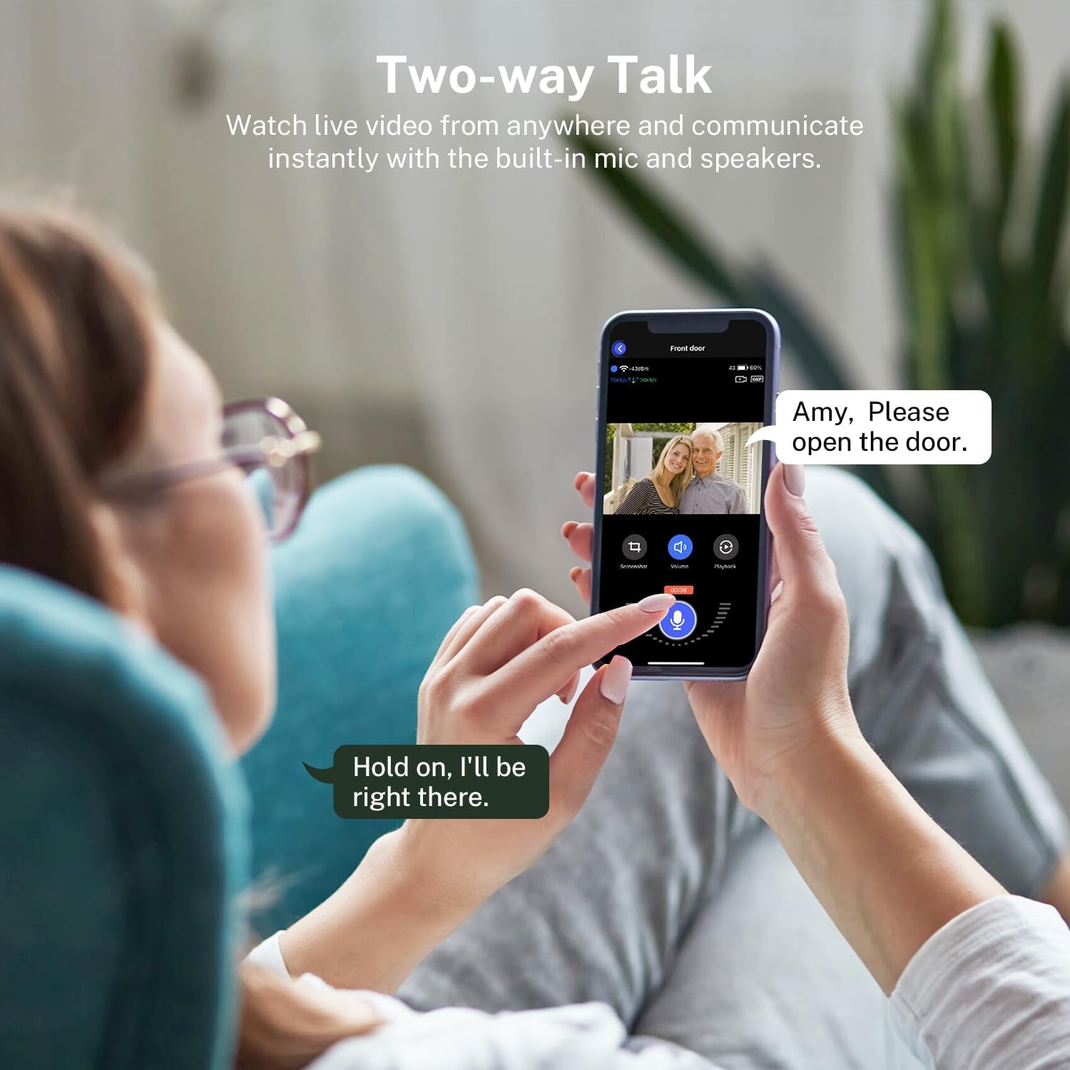 Smart 1080P Video Doorbell Camera with Night Vision, Live View, AI Human Detection, 2-Way Audio, Cloud Storage (Sold Separately), 2.4G Wifi Only, Hidden Security