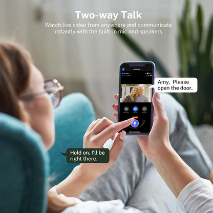 Smart 1080P Video Doorbell Camera with Night Vision, Live View, AI Human Detection, 2-Way Audio, Cloud Storage (Sold Separately), 2.4G Wifi Only, Hidden Security