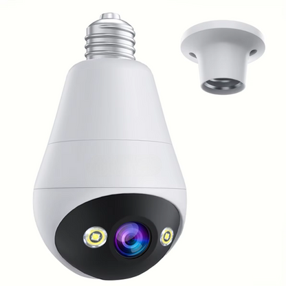 3MP Smart Bulb Camera — Wireless, Night Vision & Audio