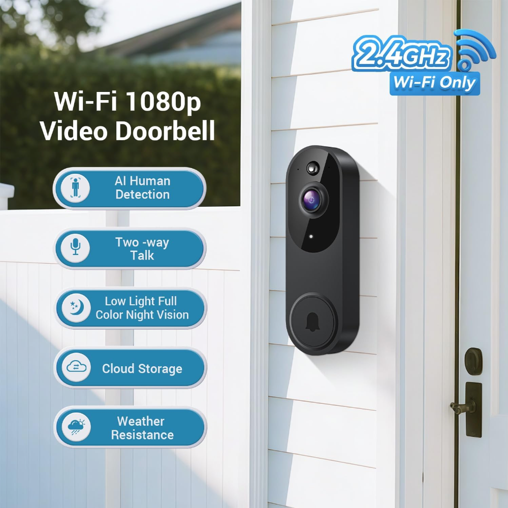 1080P Smart Wireless Video Doorbell Camera