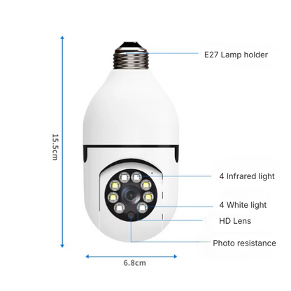 E27 Smart Light Bulb Camera