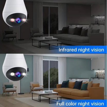 3MP Smart Bulb Camera — Wireless, Night Vision & Audio
