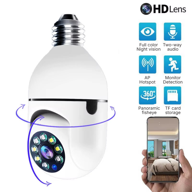 E27 Smart Light Bulb Camera